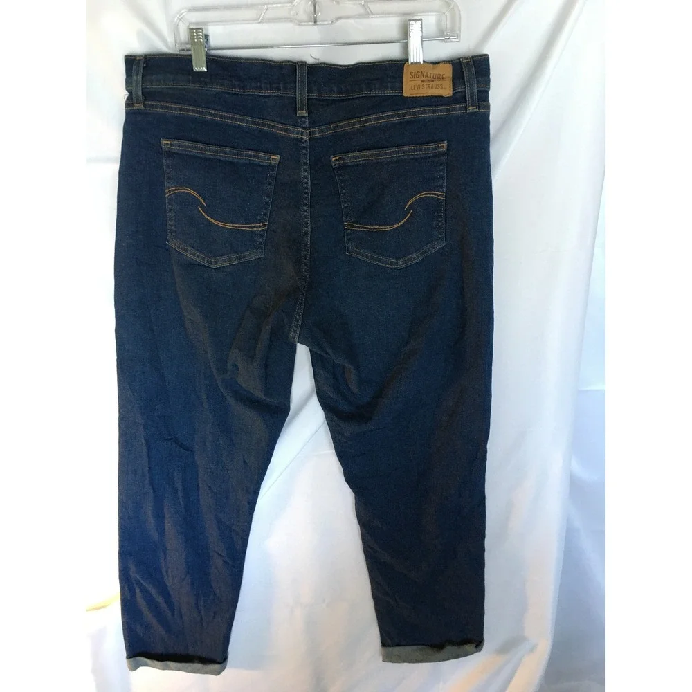 Signature by Levi Strauss Heritage Boyfriend Jeans Dark Wash Denim 14 W32 58996